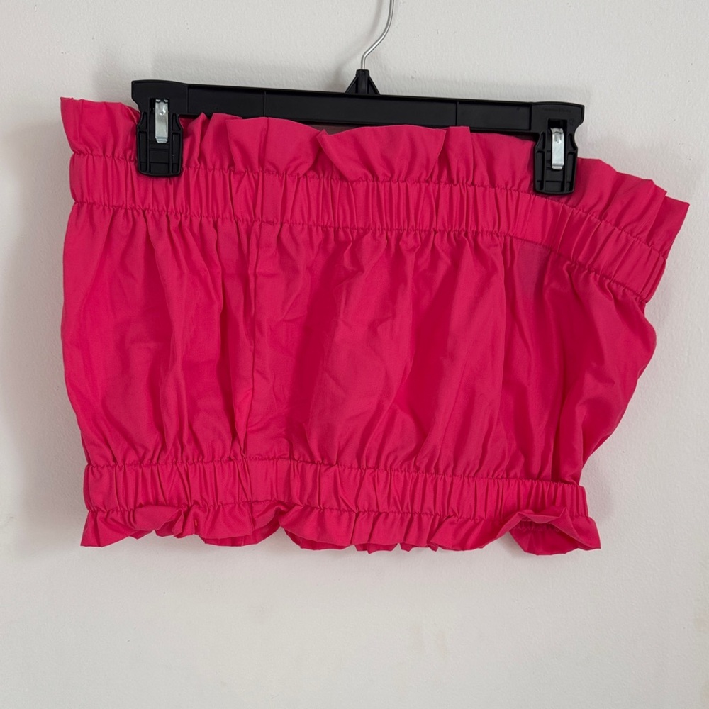 SHEIN Pink Ruffle Crop Top